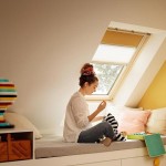 Roleta zaciemniająco-plisowana VELUX DFD MK04 (78x98 cm) obsługa manualna, całkowite zaciemnienie, rozproszenie światła i dekoracja