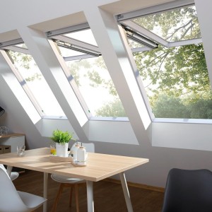 Okno dachowe FAKRO PPP-V MAX U41 GreenView (78x140 cm) 3-szybowe, uchylno-obrotowe, Uw=1,1 W/m2K, Rw=35dB