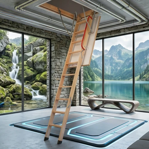 Schody-strychowe-z-drewnianą-drabinką-i-poręczą-Fakro-LWK-Plus-(70x120/280-cm).jpg